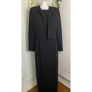Vintage Brooks Brothers Bolero Formal Dress Black Dress Size 10‎ Fits 6 Sequins